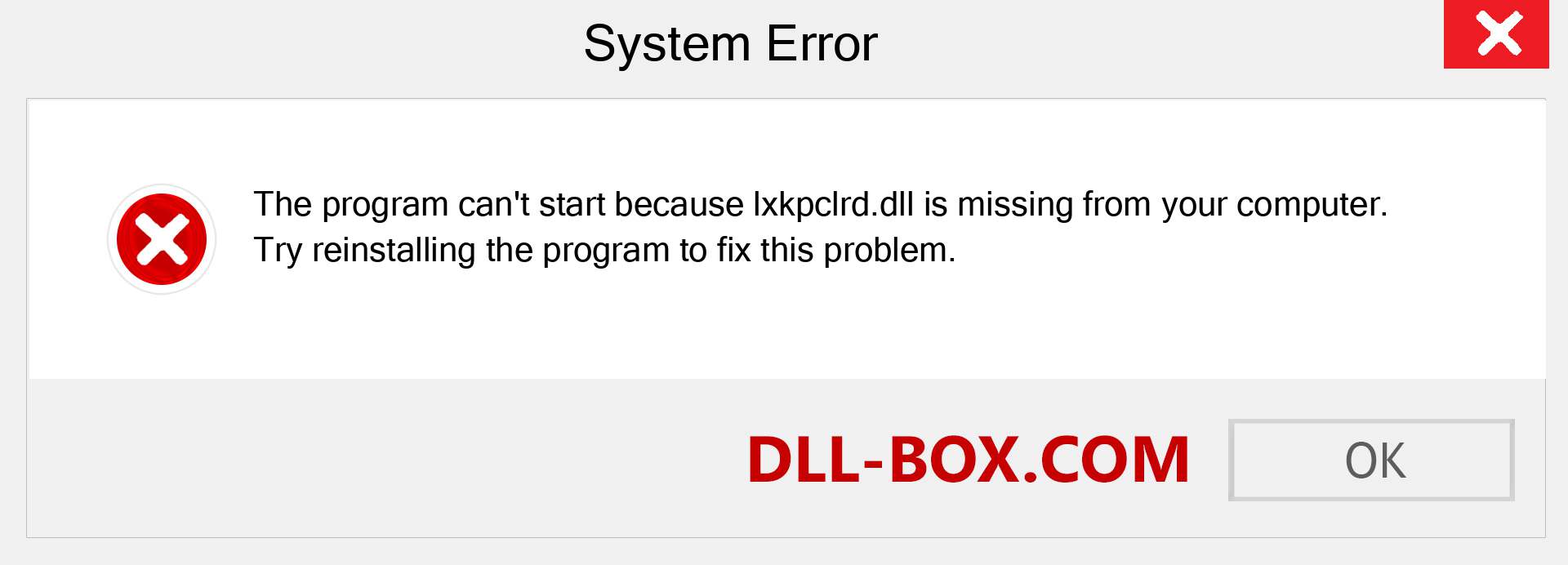  lxkpclrd.dll file is missing?. Download for Windows 7, 8, 10 - Fix  lxkpclrd dll Missing Error on Windows, photos, images